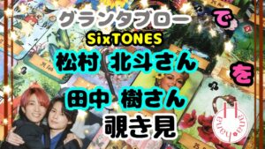 🔮田中樹さん 松村北斗さんを🧙‍♀️グランタブローで🃏覗き見👀ﾁﾗｯ